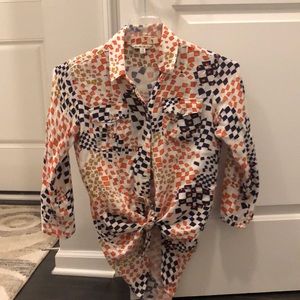 Cabi geometric print shirt